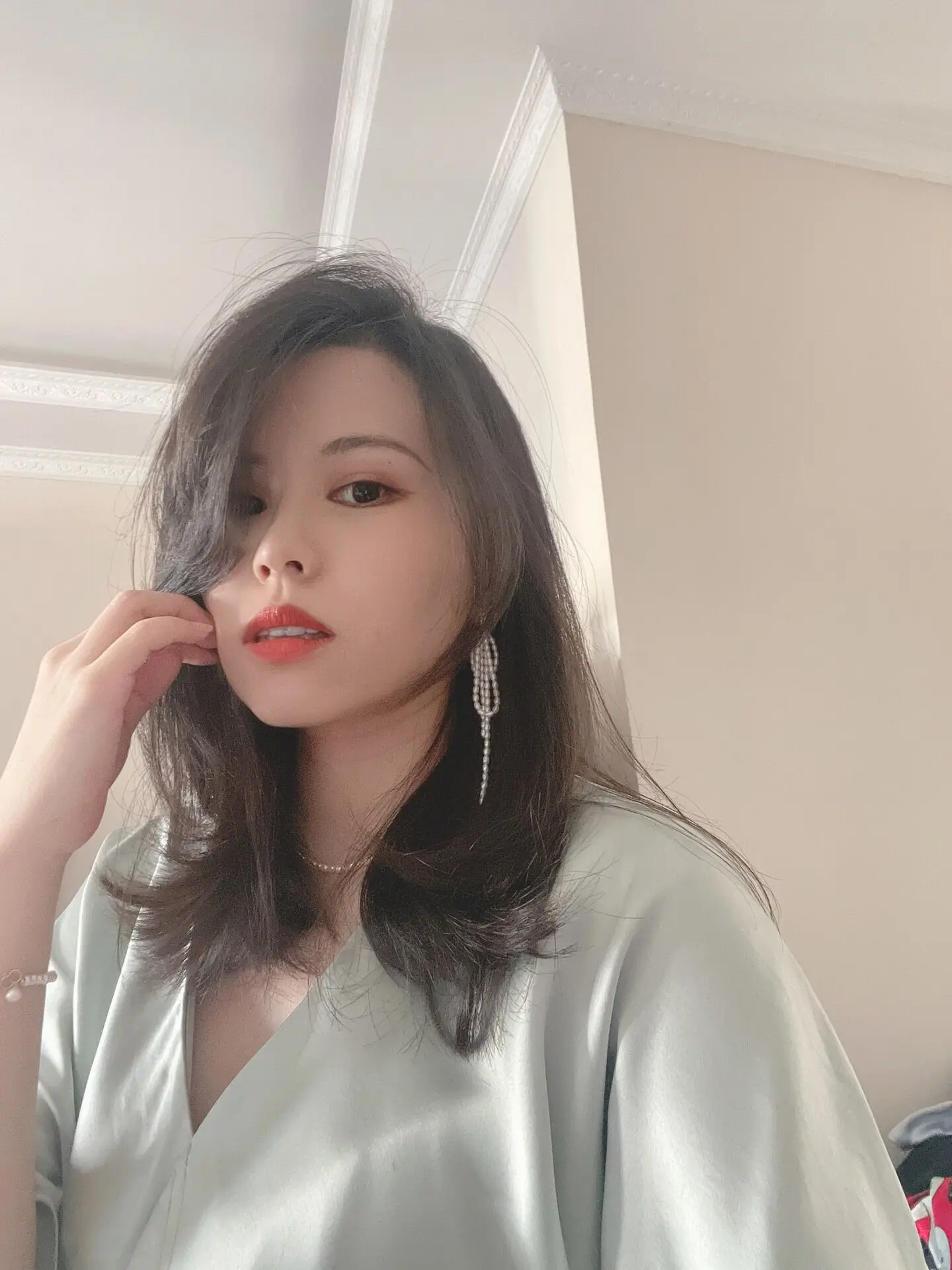 Natural Freshwater Pearl Dangle Earrings Cluster Gold Statement Wedding Party Vintage Jewelry for Women Girls