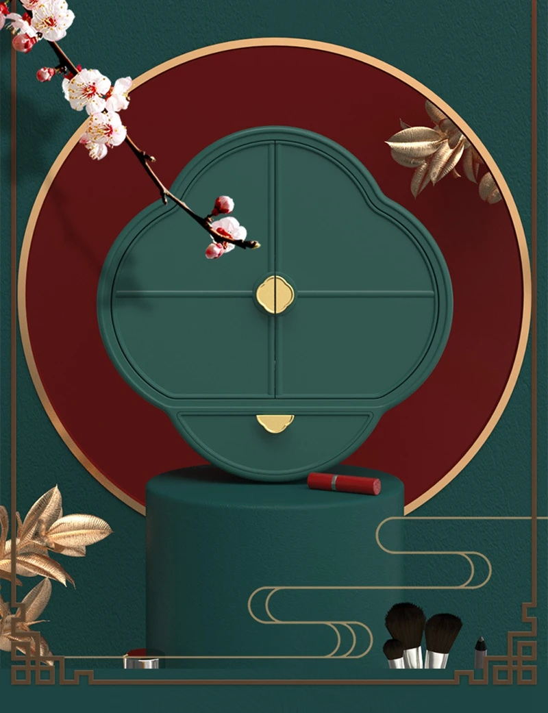 Abs Dustproof Drawer Type Wall-Mounted Makeup Storage Box Bathroom Cosmetics Organizer Box