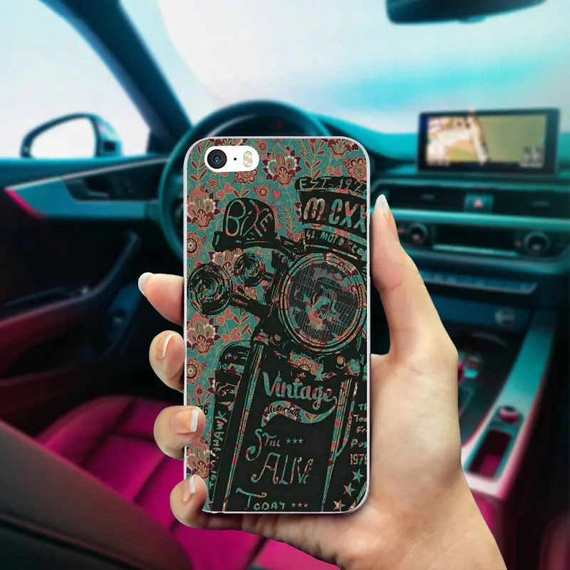Picture 8 Мягкий ТПУ Прозрачный чехол для телефона, сумка для iPhone X 10 7 6 6s 8 Plus 4 4S 5 5S SE 5C, сумки ретро Мото Кросс, мотоциклетная спортивная сумка - Цвет: Picture 8