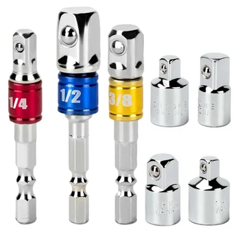 

7pcs/Set Extension Rod Reduction Sleeve Cordless Screwdriver Adapter Wrench Tool