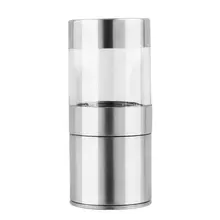 Manual Stainless Steel Salt Pepper Mill Grinder Muller Kitchen Tool Stainless Steel Grinding Tool for Cooking Meat Restaurants pepper manual grinding bottle stainless steel manual pressing pepper mill creative pepper grinder kitchen tool home