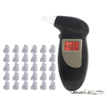 

Handheld Backlight Digital Alcohol Tester With 30/10 Pcs Mouthpieces Digital Alcohol Tester Analyzer Detector