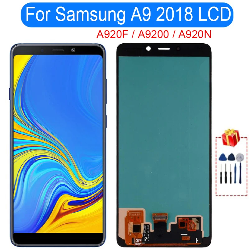 LCD Display For Samsung Galaxy A9 2018 Star Pro A9S A920F A9200 With Frame Touch Screen Digitizer Assembly Tested | Мобильные