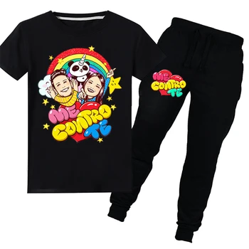 

New Summer Baby Girls Me Contro Te Set Cartoon Costume for Kids Boys Toddler T Shirt Pant Suit Clothing Tracksuit Clothes Outfit