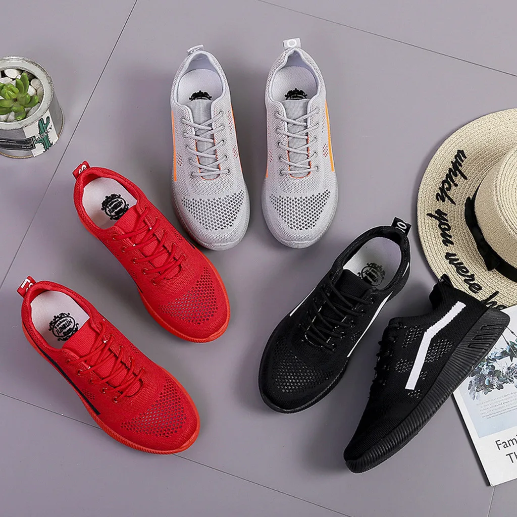 SAGACE Baideng ультра легкий para Mujer транспарантный zapatos deportivos Mujer Zapatos entrenamiento suela suave Mujer rosa gris