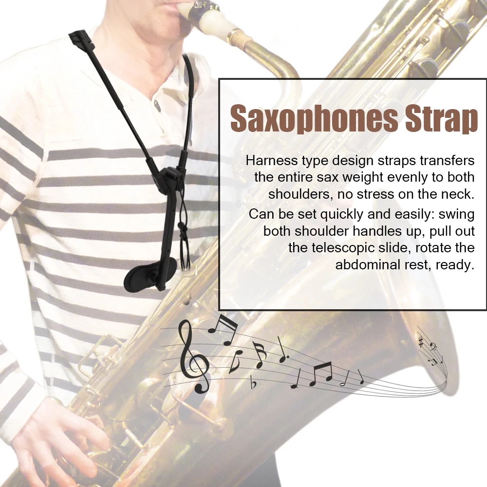 Саксофон Регулируемый шейный ремень для альт тенор сопрано саксофон музыкальный инструмент Аксессуары плечо висящий Sax ремень поддержки