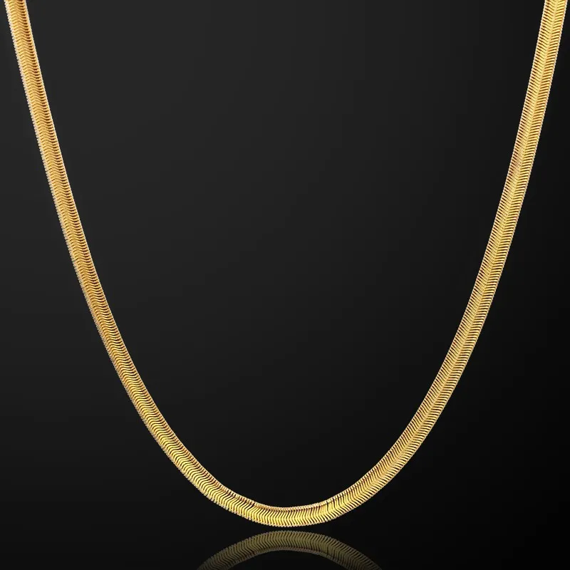 Персонализированное ожерелье для женщин мужчин золото улица хип хоп Снаряженная змея ожерелье из цепочек ювелирные изделия