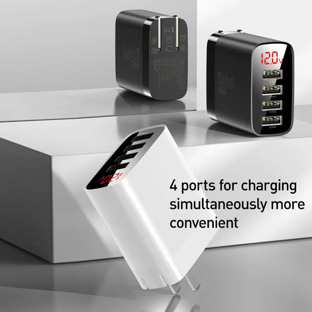 Зарядное устройство Baseus с несколькими USB-портами 30 Вт | Мобильные телефоны и