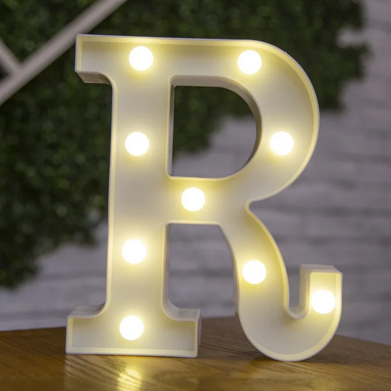 Alphabet Letter LED Lights Luminous Number Lamp Decor  Battery Night Light for home Wedding Birthday Christmas party Decoration night stand lamps Night Lights