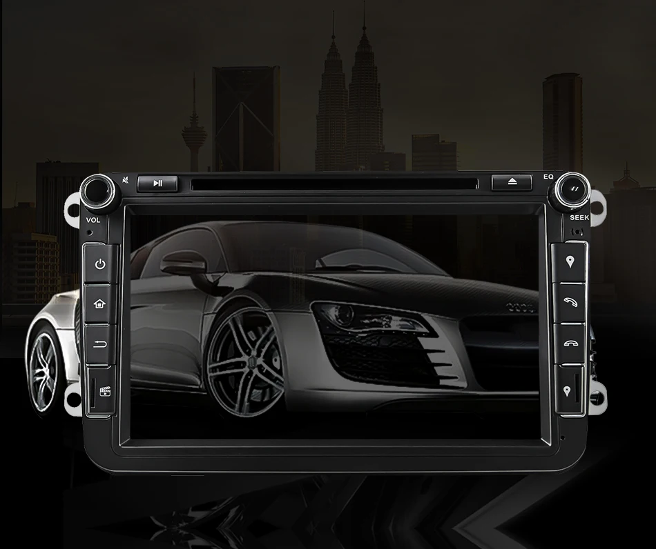 Best Eunavi 2 din Octa core 4G 64G Android 9 Car DVD GPS for VW Passat CC Polo GOLF 5 6 Touran EOS T5 Sharan Jetta Tiguan Radio dsp 7