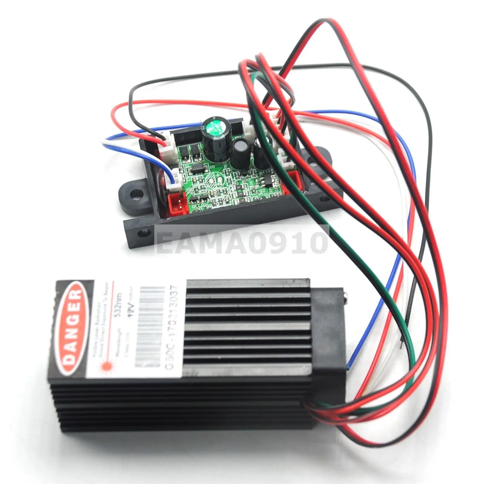 그린 레이저 도트 모듈, TTL 12V 팻 빔 바, 무대 조명, 532nm, 60mW
