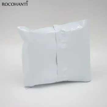 

100Pcs Small Courier Bags White Self-seal Adhesive Storage Bags Plastic Poly Envelope Mailer Postal Mailing Bag Customizing logo