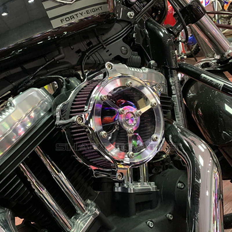Мотоцикл CNC очиститель воздуха впускной фильтр Система Комплект для Harley Sportster Iron