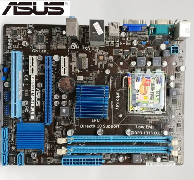 ASUS P5G41T-M LX3 Plus оригинальная материнская плата DDR3 LGA 775 USB2.0 VGA 18 ГБ G41 б/у Материнские платы для настольных ПК