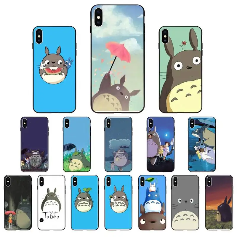 Мягкий резиновый чехол для телефона с рисунком Мой сосед Тоторо iPhone 12 7 8 Plus X XS Max XR