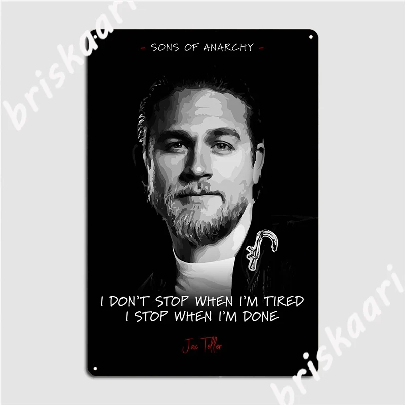 

Jax Teller Metal Sign Wall Mural Designing Plaques Wall Tin Sign Poster