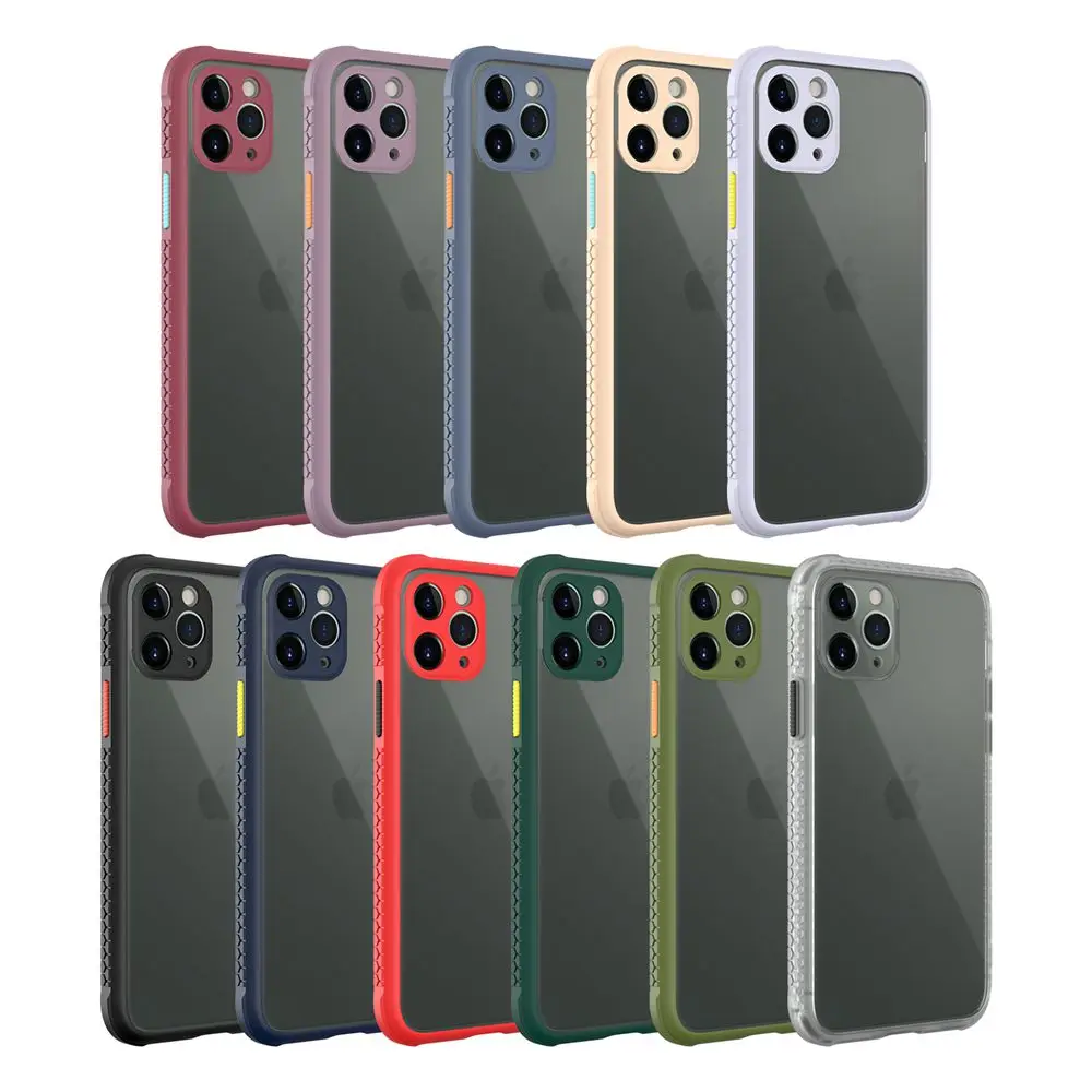 Anti-Fall Clear Case for iPhone 11 Pro Max 11Pro X XR XS Max Hard Case For iPhone 6 6S 7 8 Plus SE 2020 Case Transparent Cover