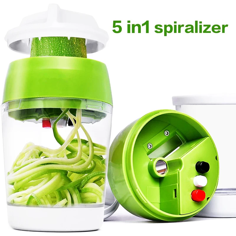 Multifunctional Handheld Spiralizer Vegetable Slicer Adjustable Cutter