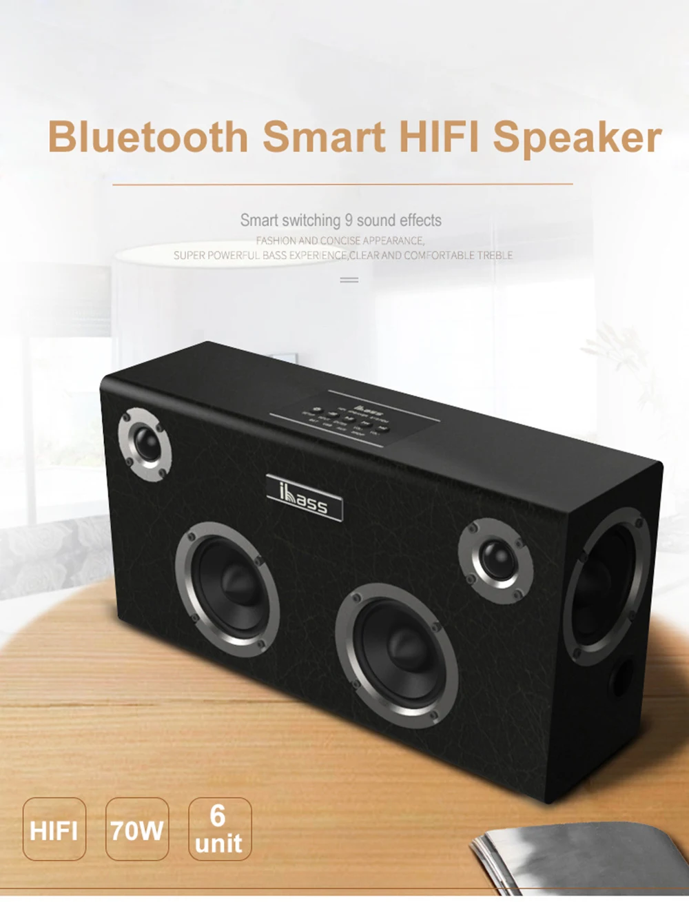 在庫品 即納 強力なbluetoothスピーカー70ワット車のスピーカーとサブウーファーツイーター屋外木製ホームシアターサウンドバーテレビコンピュータ 電話オーディオ Portable Speakers 日本販売済み Seueventonline Com Br