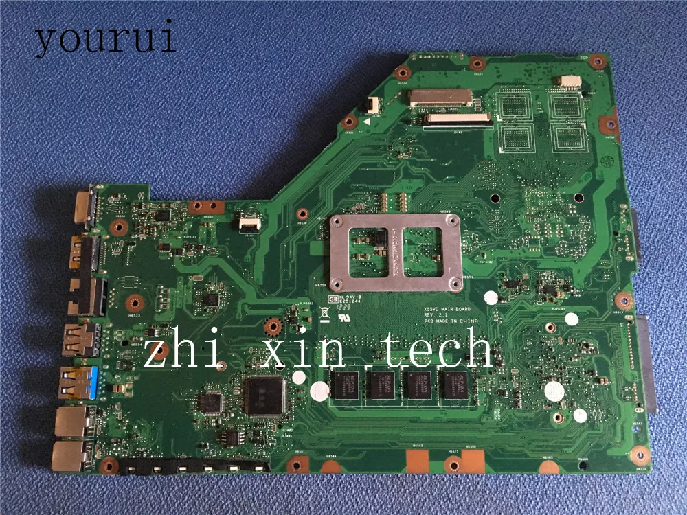 Yourui для ASUS X55V X55VD X55C Материнская плата ноутбука REV 2,14 GB ram test ok