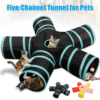 

5 Way Pet Cat Toy Tunnel Collapsible Foldable Play Game Tube for Training Indoor Outdoor Pet Products FP8