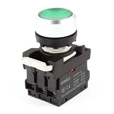 

660V Ui 10A Ith DPST NO+NC Panel Mounted Momentary Push Button Switch