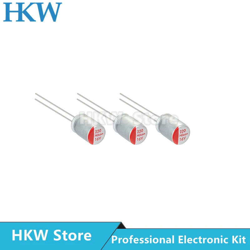 

20pcs NEW DIP 220uF 16V 6x8mm Super Low ESR 16V220uF For Motherboard VGA Solid Aluminum Capacitor 220UF16V High Quality