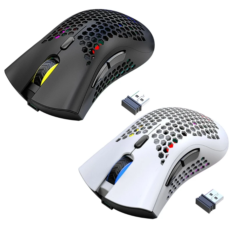Легкая игровая мышь X3 с сотовым корпусом беспроводная эргономичная для