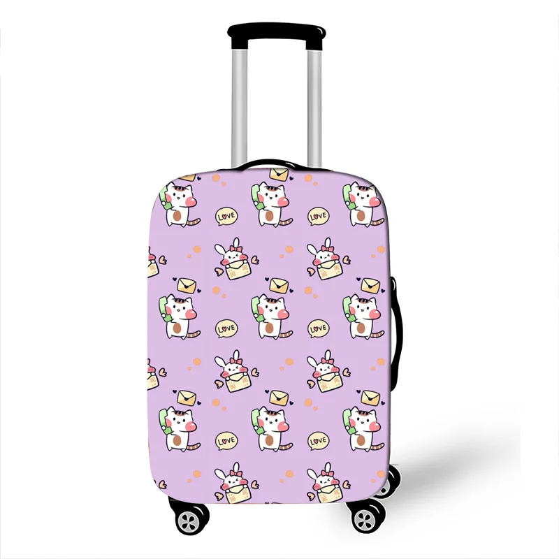 Kawaii животный чемодан защитный чехол утолщенный эластичный чемодан чехол применяется 18-32 дюймов женский водонепроницаемый для дорожных принадлежностей - Цвет: 12