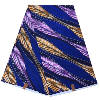 

African Veritable guaranteed real wax fabric high quality pagne Veritable 6yards african ankara sewing fabric M0022