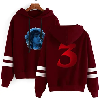 

Stranger Things hoodies Sweatshirt Long Sleeve Unisex Hoodies Sweatshirt Print Stripe Fashion Couple Pocket Decorative Two bar