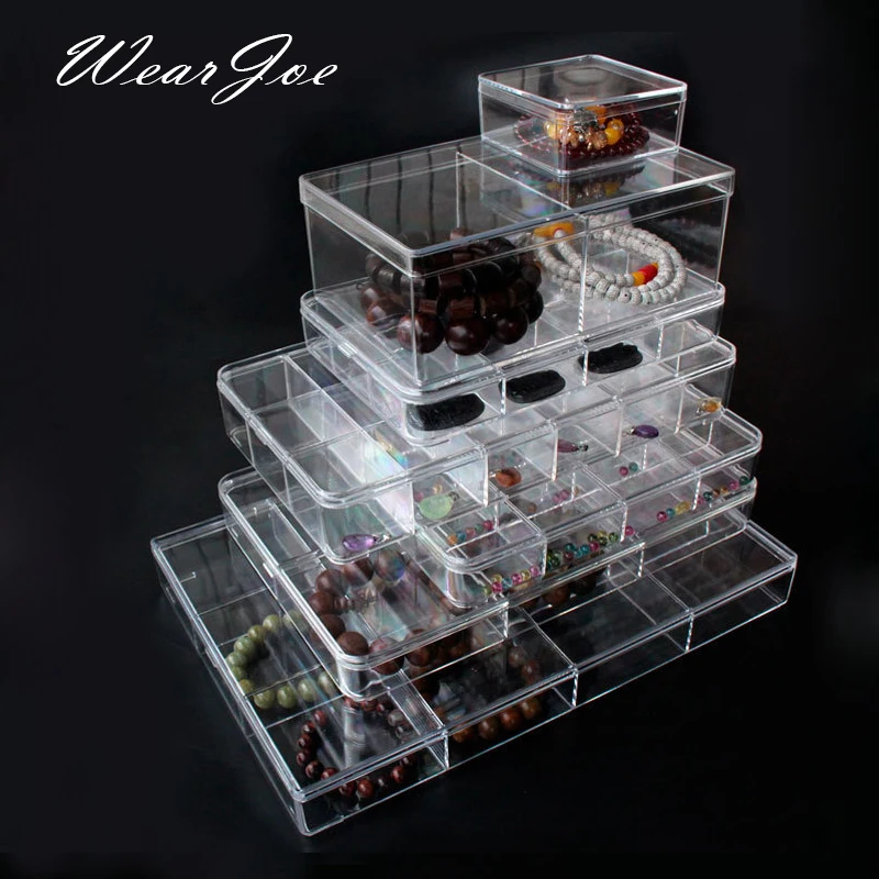 Acrylic Beads Bracelet Organizer Grids Tray Acrylic Box Jewelry Beads