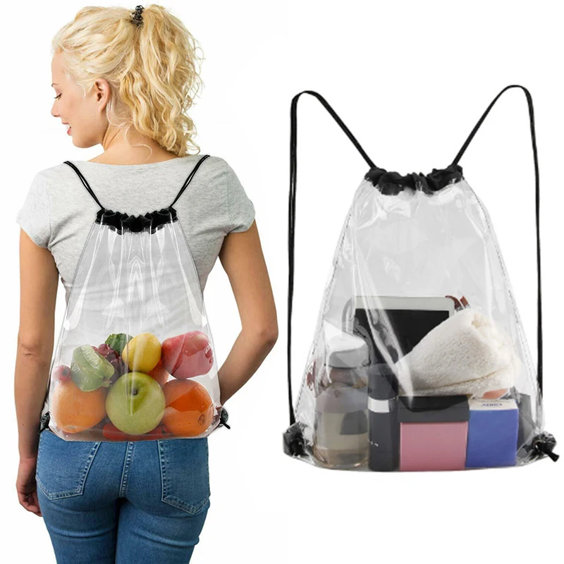 Женская прозрачная сумка из ПВХ для покупок, летняя сумка-тоут