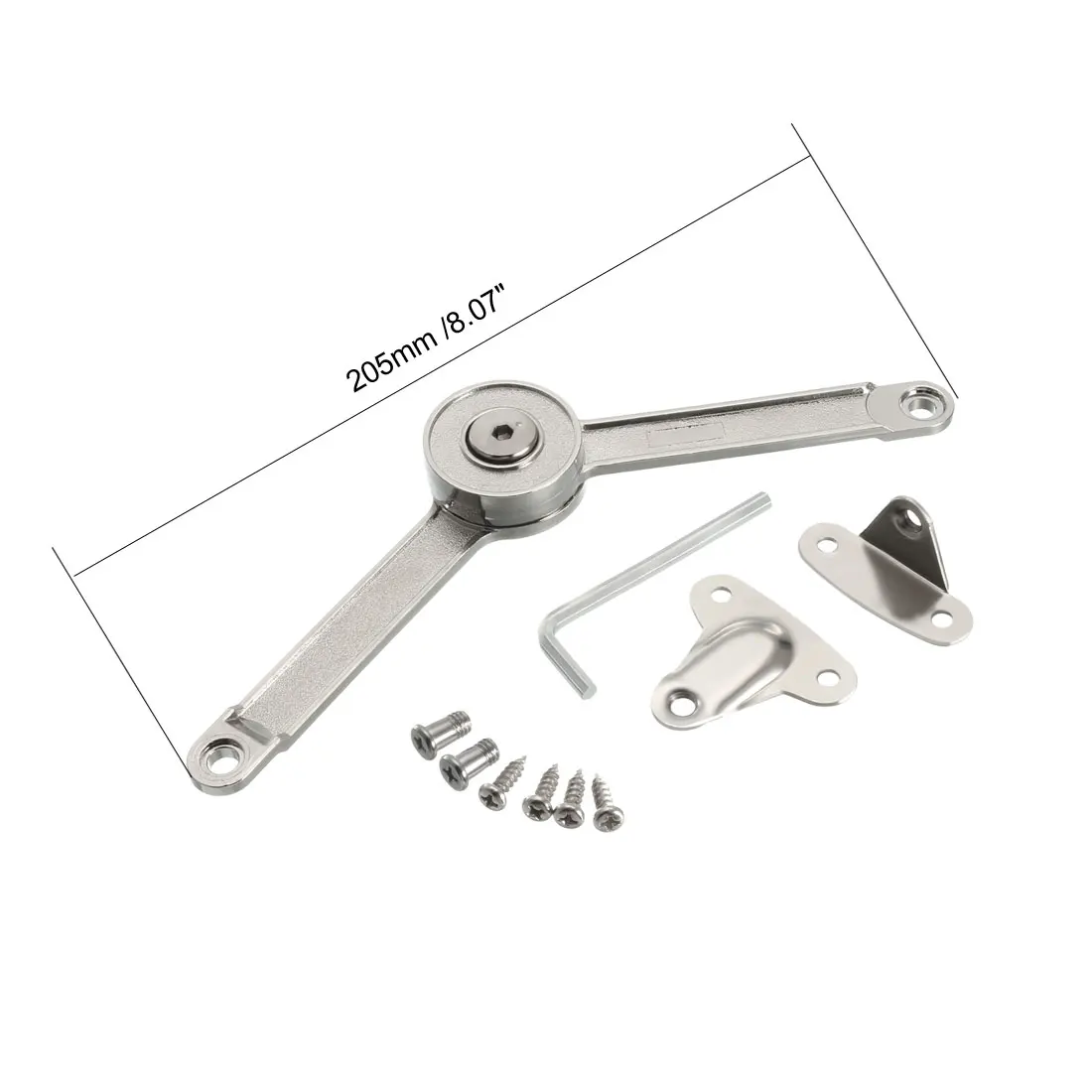 

uxcell Furniture Cupboard Folding Lid Lift Up Stay Support Hinge, 125 mm Length 125x3.5mm 4 Pcs