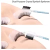 Peigne à cils 2 en 1 en cristal à double usage, brosse à sourcils, outil d'extension de cils, maquillage, accessoires cosmétiques, 20 pièces