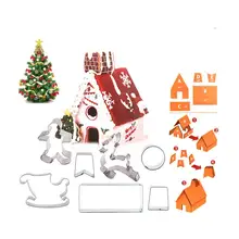 9 шт., Рождественский резак, инструмент для выпечки, милый, сделай сам, нержавеющая сталь, форма для печенья, форма для печенья, резак для теста, кондитерских изделий