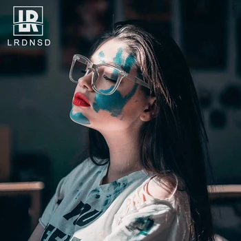 

LRDNSD Brand Transparent Sunglasses Women Clear Optical Frame Spectacle Glasses Men Eyeglasses Nerd Eyewear