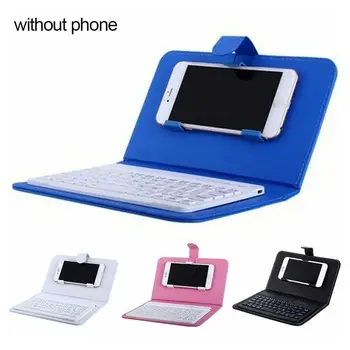 

Portable PU Leather Wireless Keyboard Case For iPhone Protective Mobile Phone with Bluetooth Keyboard For IPhone Android Phone