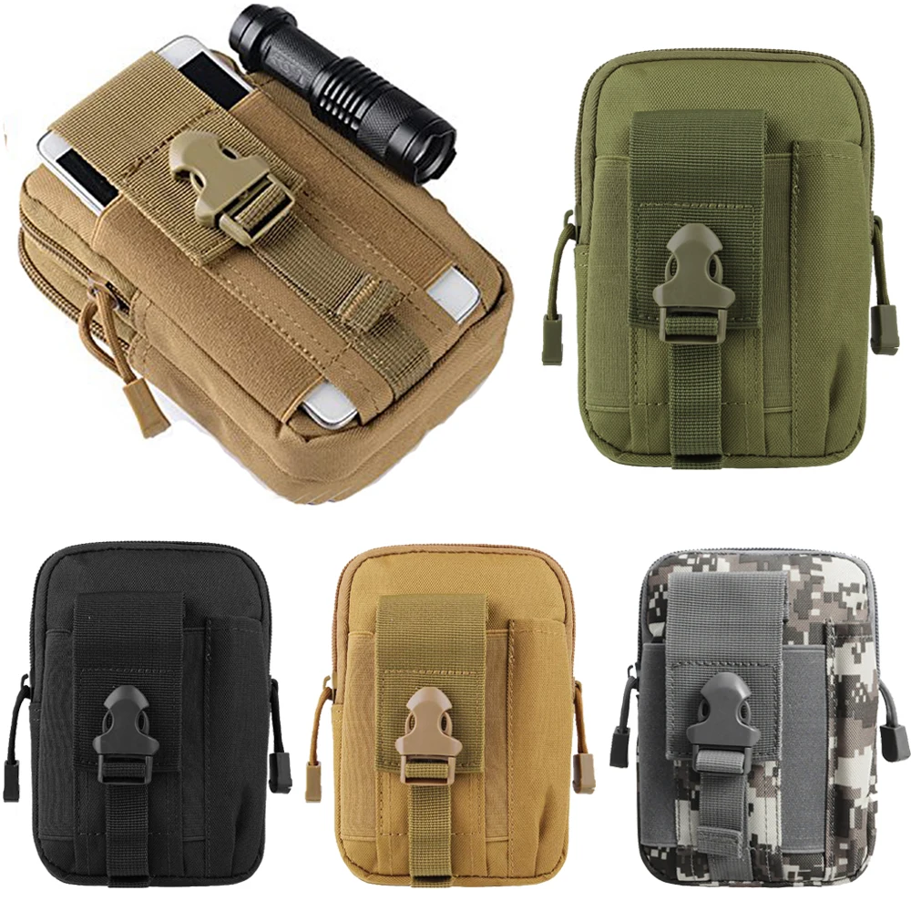 Marsupio tattico Molle Marsupio tattico per sport all'aria aperta Borsa per telefono impermeabile da uomo Casual EDC Tasca per attrezzi da caccia Fanny Pack - immagine 6
