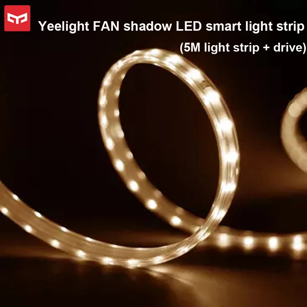 

Original Xiaomi Mijia Yeelight Smart 5M LED Strip Light Driver Works With Alexa HomeKit Waterproof IP65 for Mijia APP Dimming