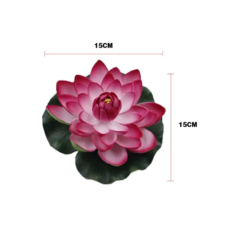 

Artificial Fake Lotus Flower Water Lily Floating Plants Garden Pool Wedding Home Party Decorations Ornament