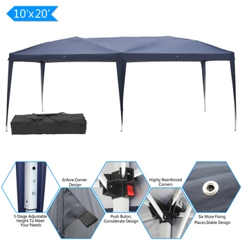 

3 x 6m Home Use Outdoor Camping Waterproof Folding Tent with Carry Bag Garden Beach Sun Protection Picnic Gazebo Tent