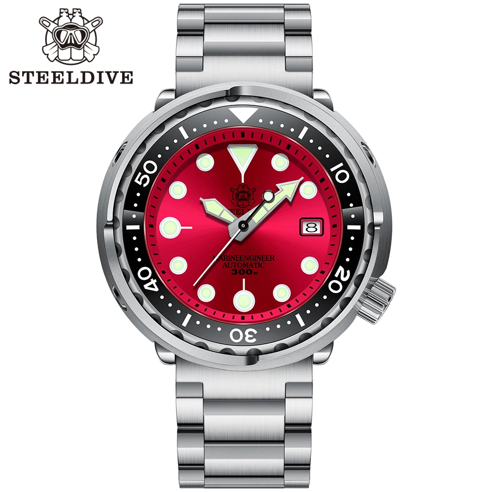 2021 Steeldive Tuna Dive Watch 300m Waterproof Men Nh35 Movement