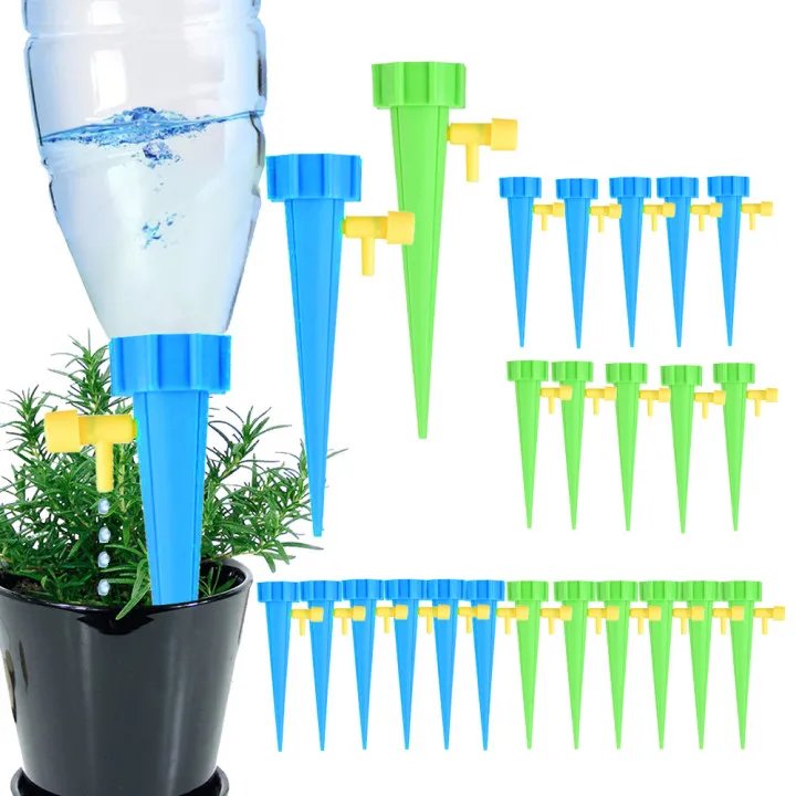 Herramienta automática de riego por goteo, Kit de riego ajustable para plantas y flores de jardín, 3/6/12 Uds.