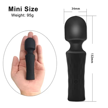 10 Modes Mini AV Magic Wand Vibrator Female For Women Powerful Clitoris Stimulator Masturbator Goods Sex Toys For Adults 18 3