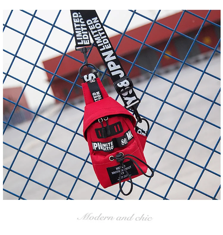 Hot sale sports summer new Harajuku shoulder messenger bag female small bag fashion Oxford mobile phone bag chest bag