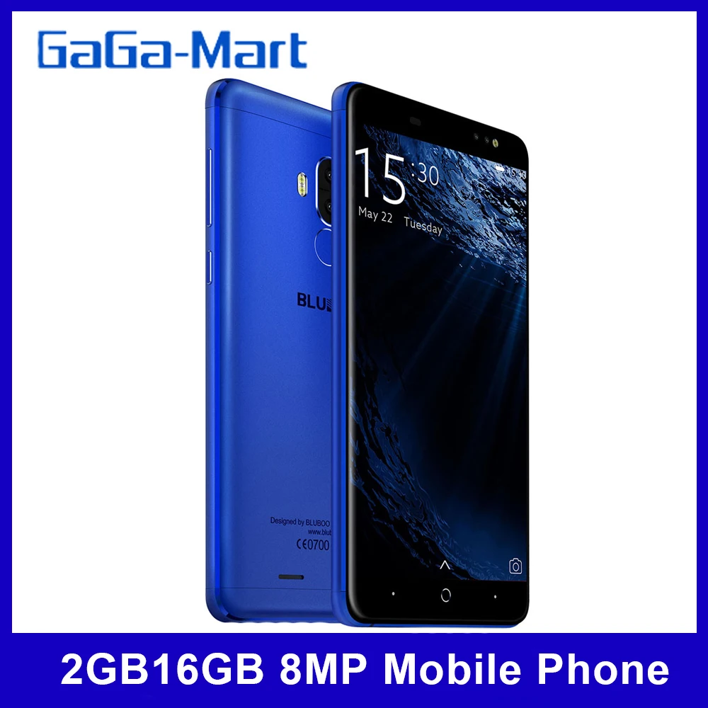 Bluboo D1 Смартфон с 5 дюймовым дисплеем четырёхъядерным процессором MTK6580A ОЗУ 2 Гб ПЗУ