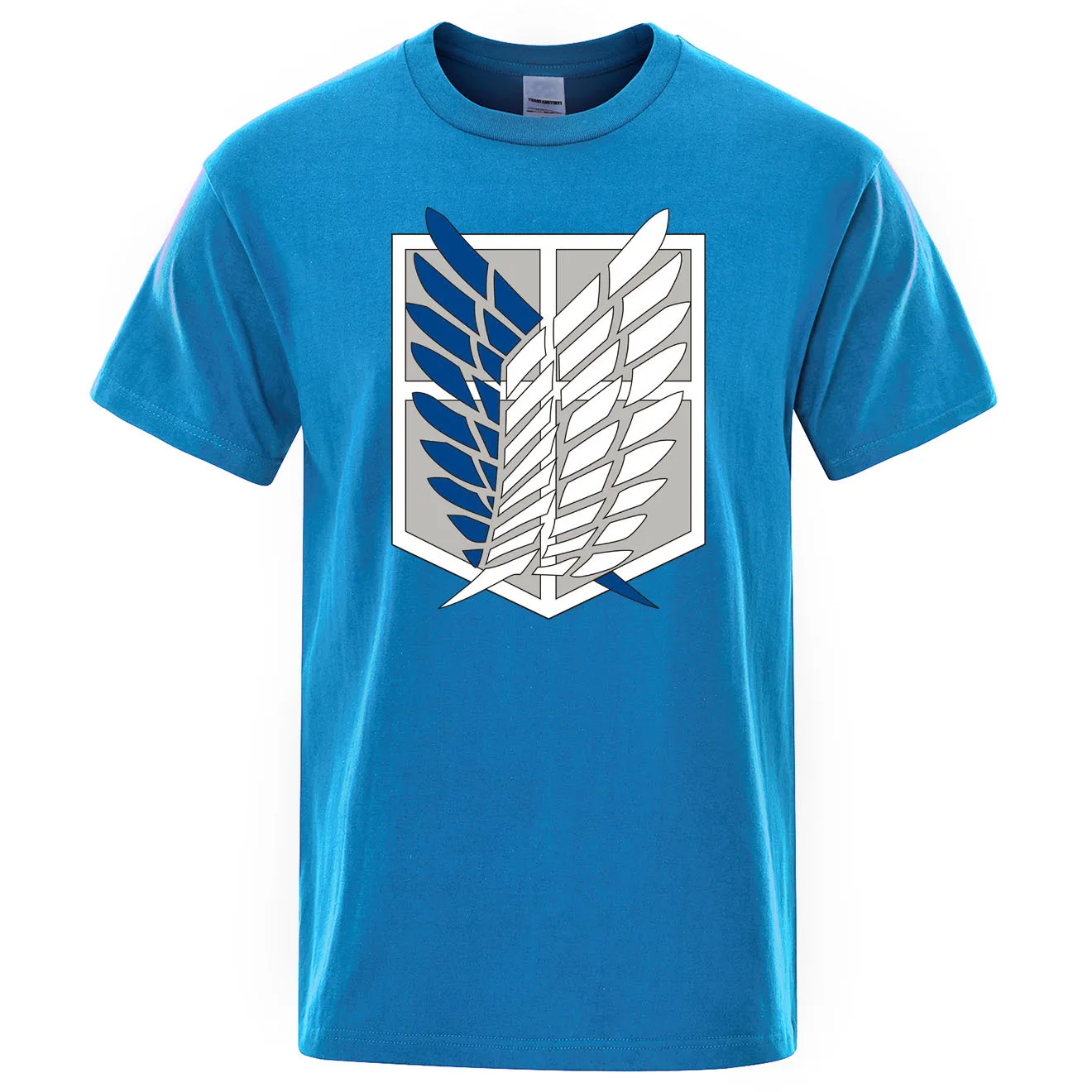 lightblue6 Midnite Star Attack on Titan футболка Крылья Свободы Mikasa футболки мужские s японское аниме мужские с коротким рукавом летние хлопковые футболки - Цвет: lightblue6