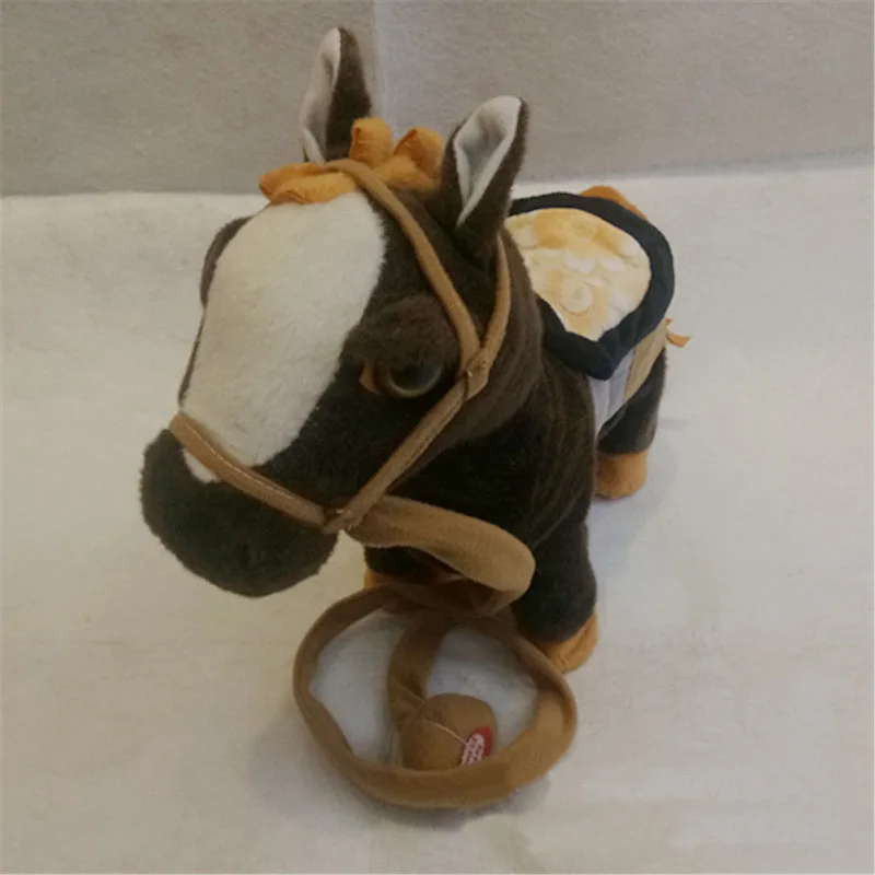 Robot Horse Toy Leash Controled Electronic Horse Plush Interactive Animal Pet Walk Dance Music Toys For Children Birthday Gifts 3