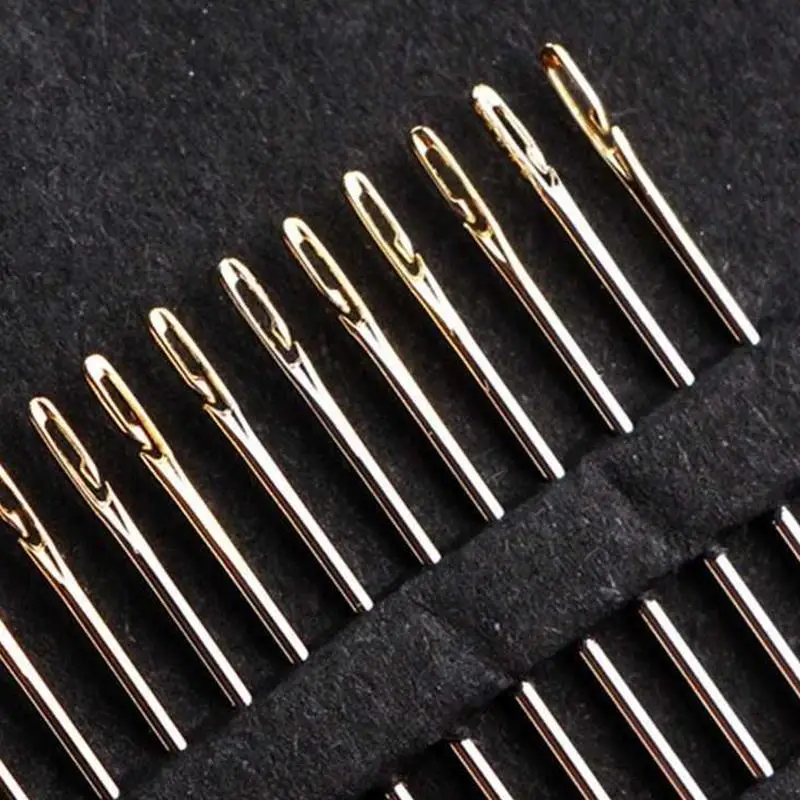 

12PCS/Lot Darning Needles Stainless Steel Multi-Size Blind Needle Popular Side Opening DIY Sewing Needle Sewing High Quality
